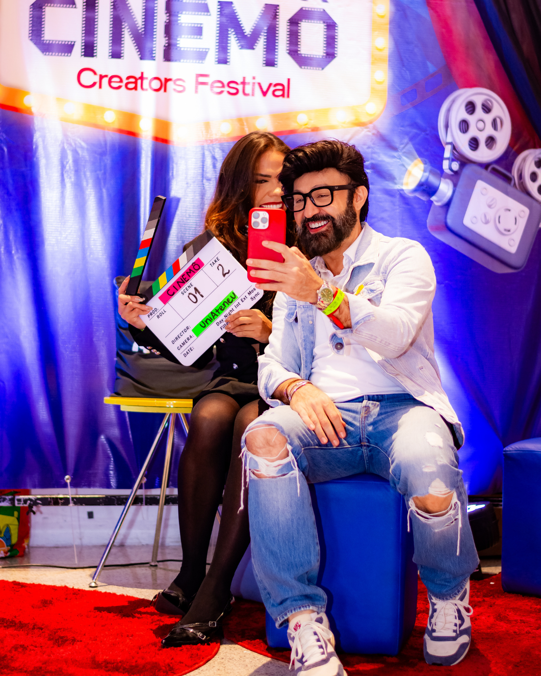 Participantes aproveitando as ativações dos patrocinadores do 1º Cinemô Creators Festival